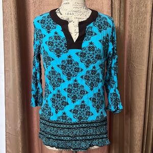 Sagharbor Teal Blouse
